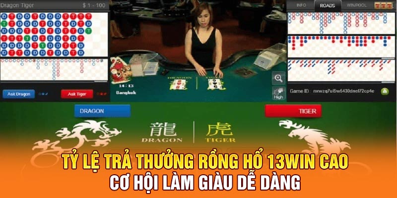 Tỷ lệ trả thưởng Rồng Hổ 13win cao – Cơ hội làm giàu dễ dàng